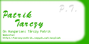 patrik tarczy business card