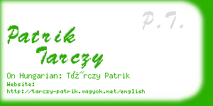 patrik tarczy business card